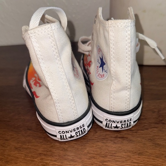 Converse All Star White and Orange Kids Shoes - Picture 5 of 5